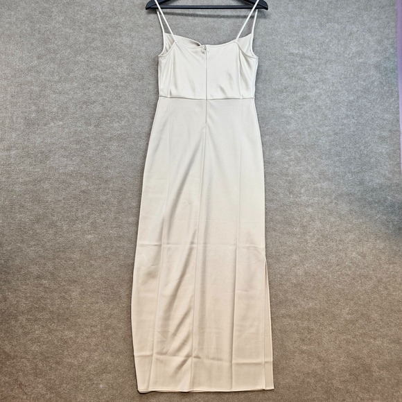 NWT BHLDN Cali Satin Charmeuse Midi Dress in "Oyster" Size Medium 6 - Picture 11 of 16